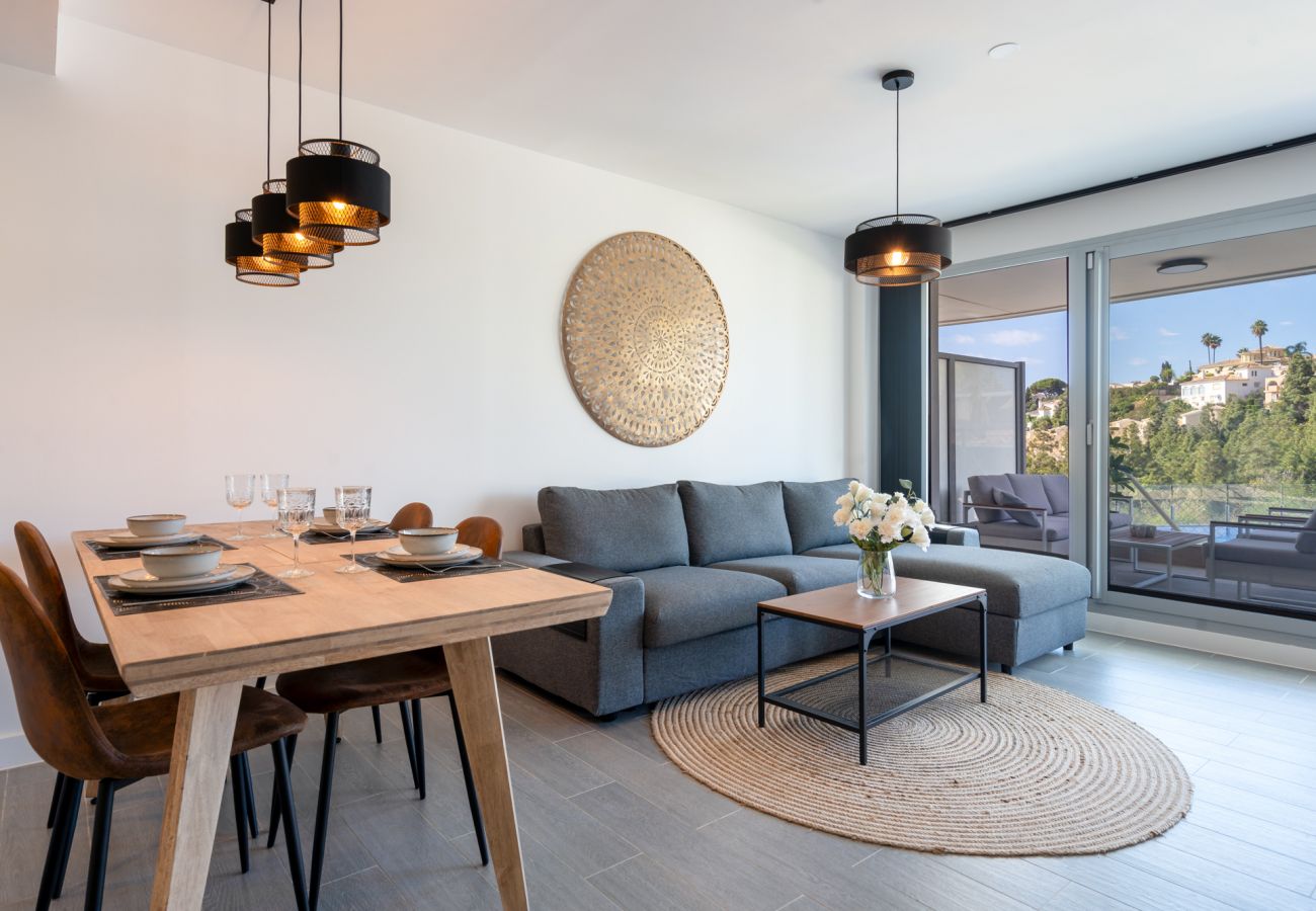 Apartamento en Mijas Pueblo - Modern apartment with lsea & pool views in Mijas