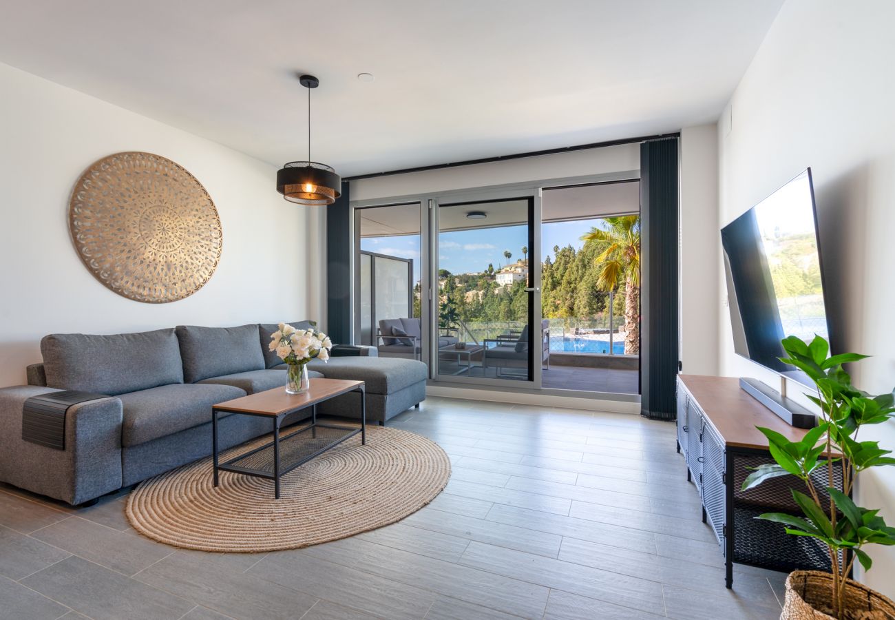 Apartamento en Mijas Pueblo - Modern apartment with lsea & pool views in Mijas